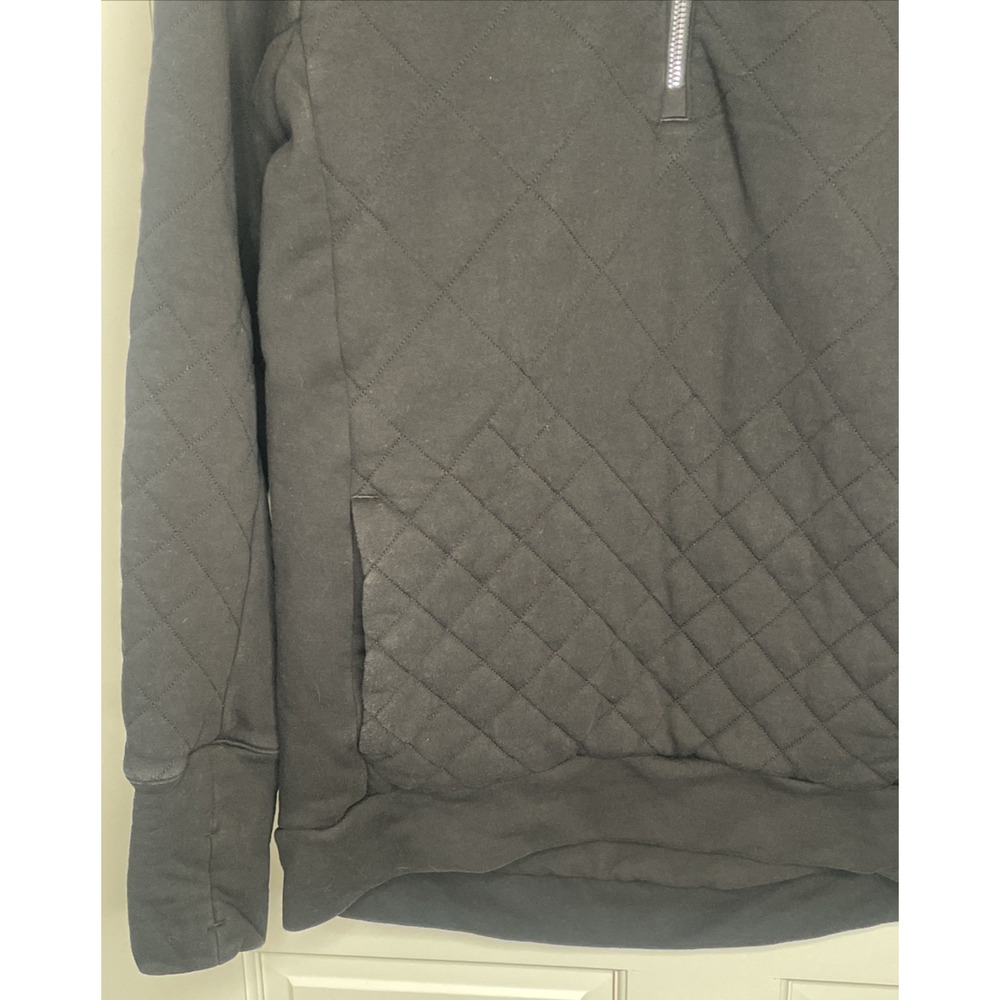 Lululemon Women's Forever Warm Black Quilted 1/4 Zip Pullover Sz 6 Outdoors Cozy - Picture 7 of 16